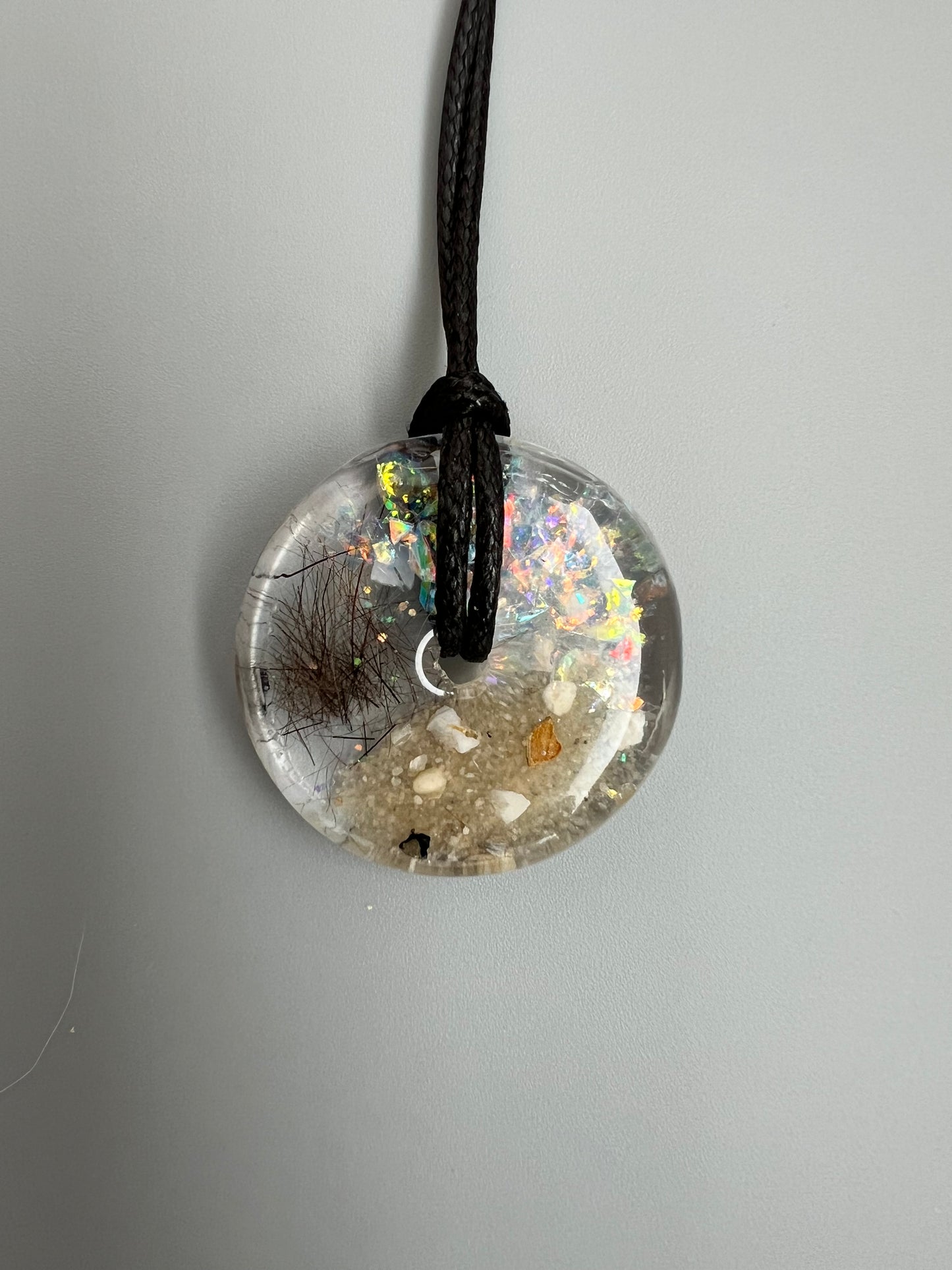 Herzensschmuck "Donut" mit Asche und Haare
