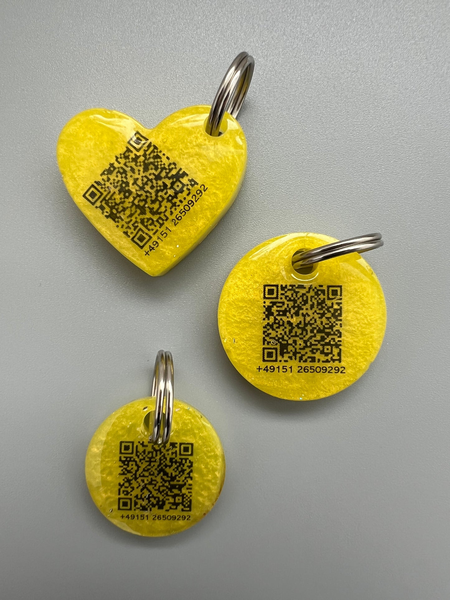 Personalisierter Haustieranhänger mit QR-Code mit Kontaktdaten ideal für entlaufene Hunde und Katzen