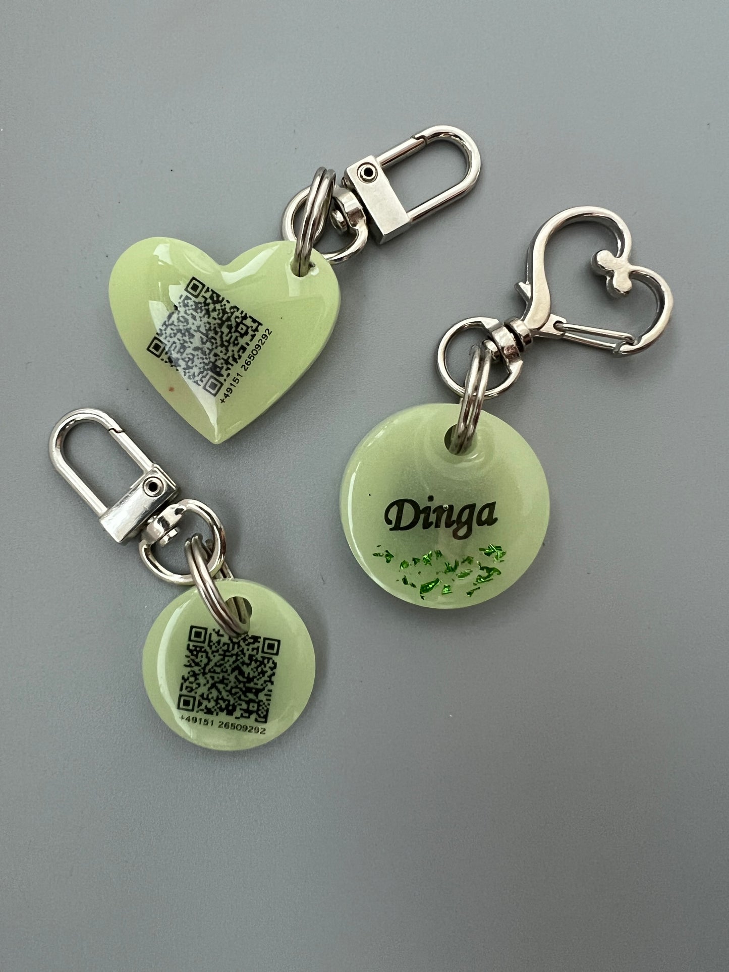 Anhänger fluoreszierend mit oder ohne Glitzer
