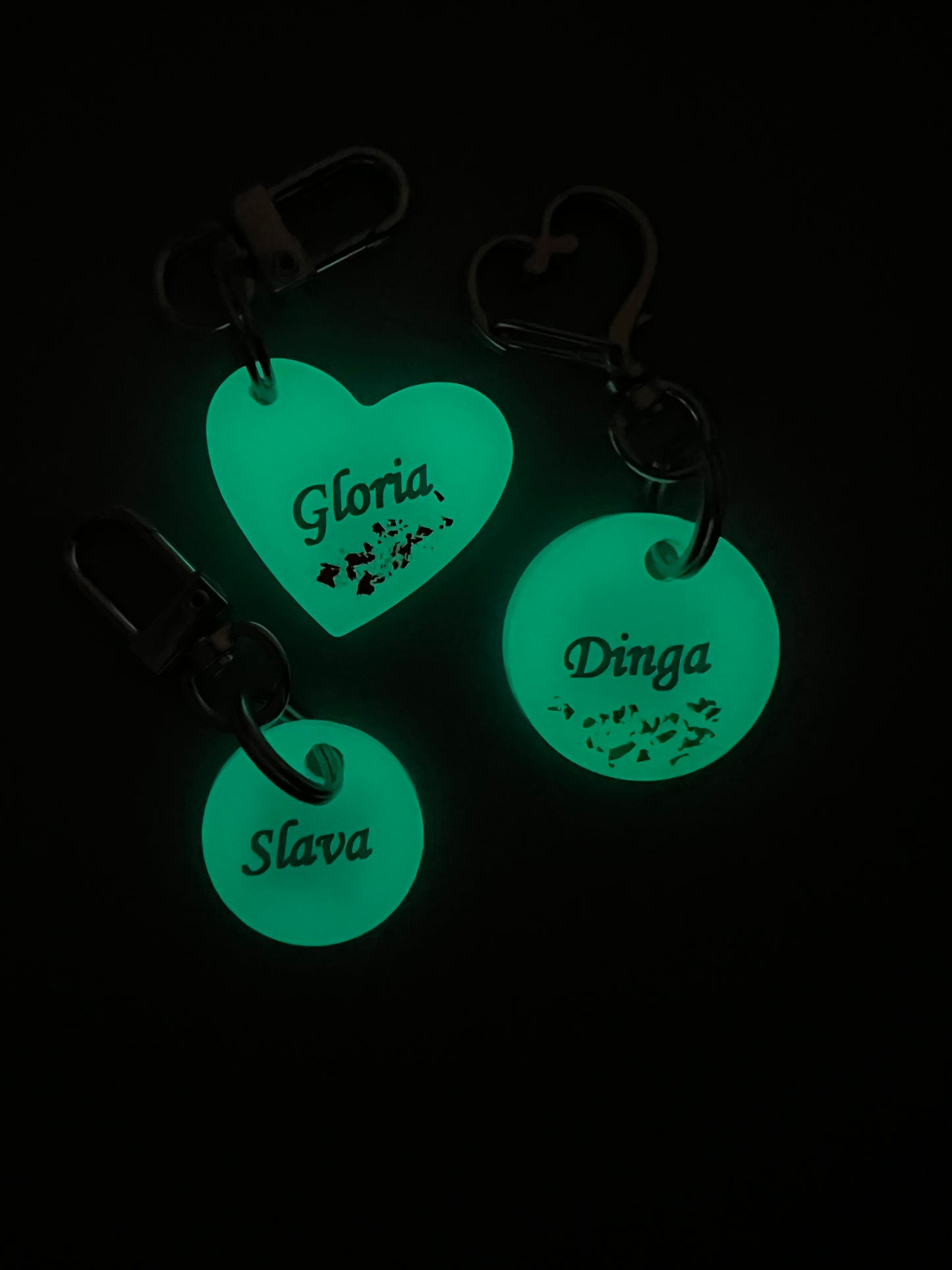 Anhänger fluoreszierend mit oder ohne Glitzer