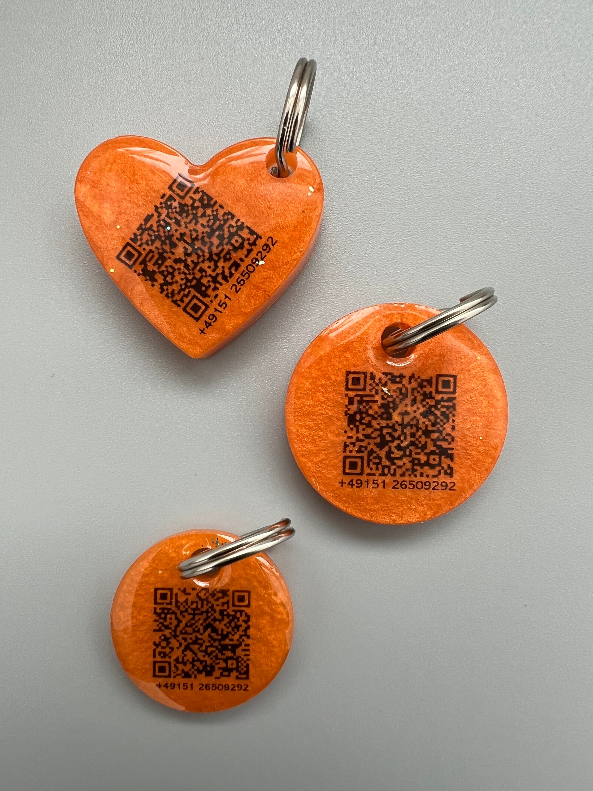 Personalisierter Haustieranhänger mit QR-Code mit Kontaktdaten ideal für entlaufene Hunde und Katzen